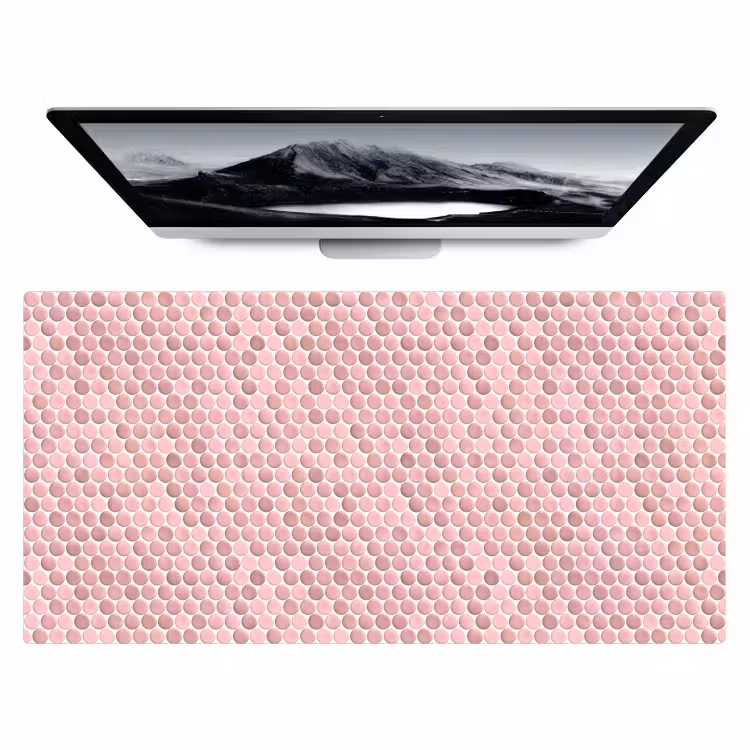 Penny - Mozaïek - Lichtroze Muismat XXL klein 681 -zzz3d