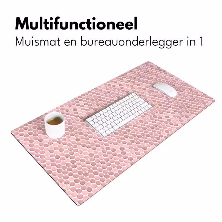 Penny - Mozaïek - Lichtroze Muismat XXL klein 681 -sfeer4