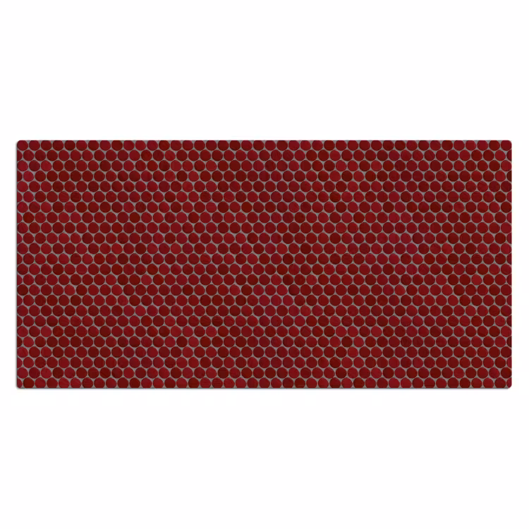 Penny - Mozaïek - Rond - Rood Muismat XXL klein 681 -3d_leeg