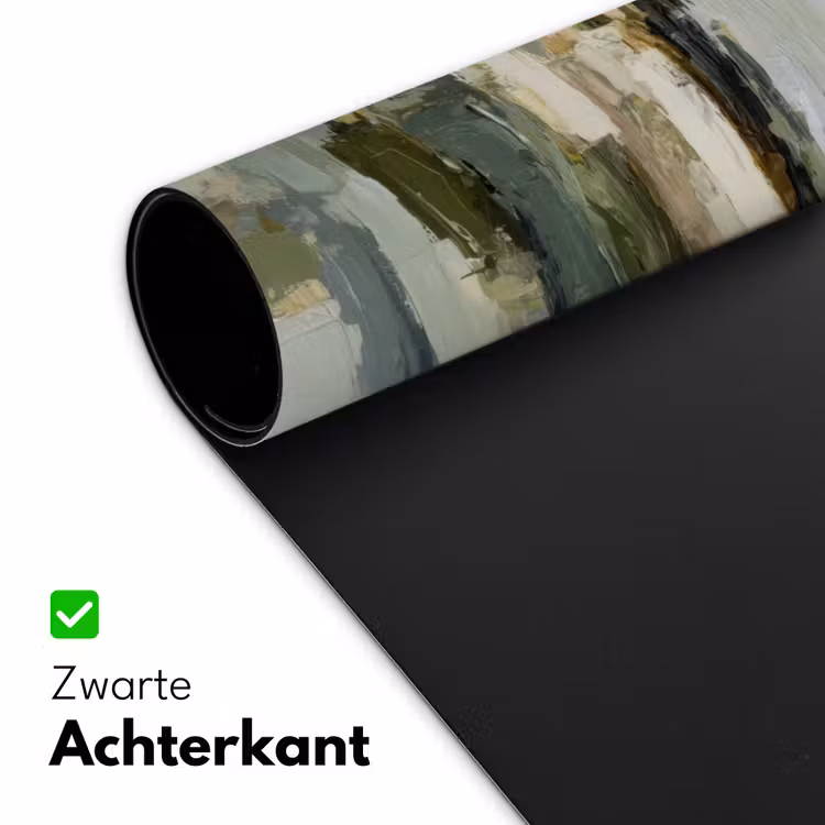 Penseelstreken - Groen - Abstract - Japandi Muismat XXL klein -sfeer2
