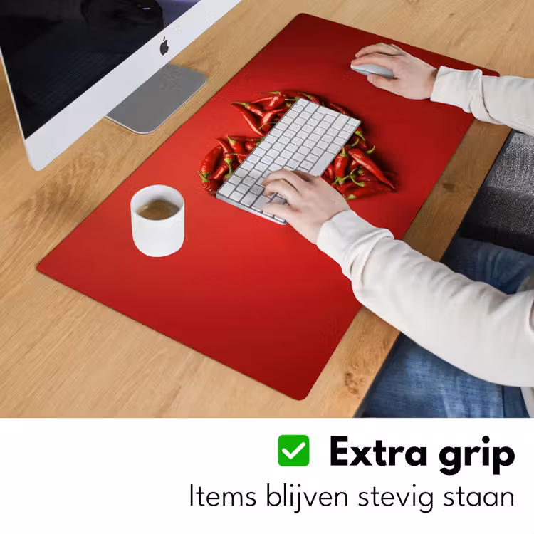 Pepers - Rood - Hart Muismat XXL klein -sfeer3