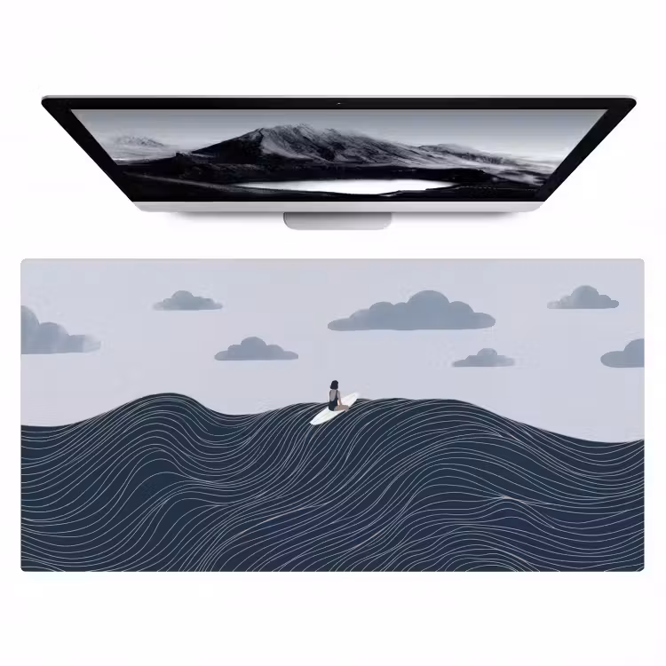 Persoon - Surfen - Oceaan - Natuur - Modern Muismat XXL klein -zzz3d