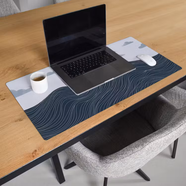 Persoon - Surfen - Oceaan - Natuur - Modern Muismat XXL klein -sfeer1