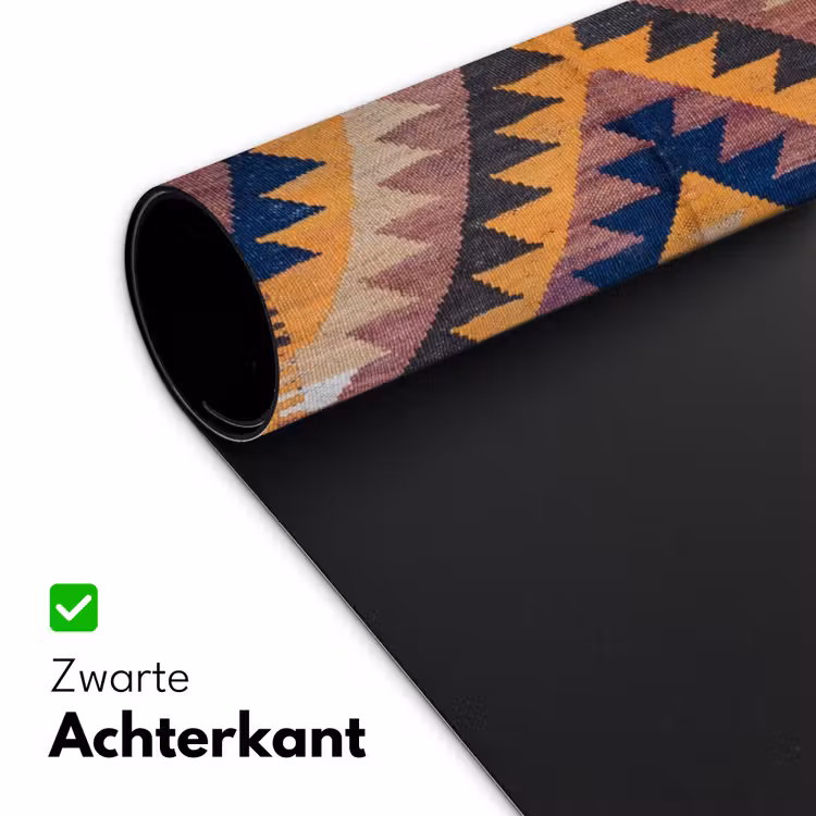 Perzisch Tapijt - Patronen - Oranje Muismat XXL klein -sfeer2