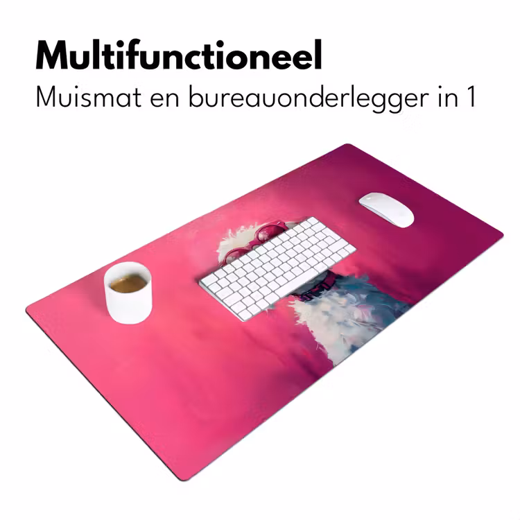 Pink - Hond - Bubbel Muismat XXL klein -sfeer4