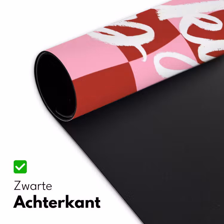 Pinky up - Geblokt - Bordeauxrood Muismat XXL klein -sfeer2