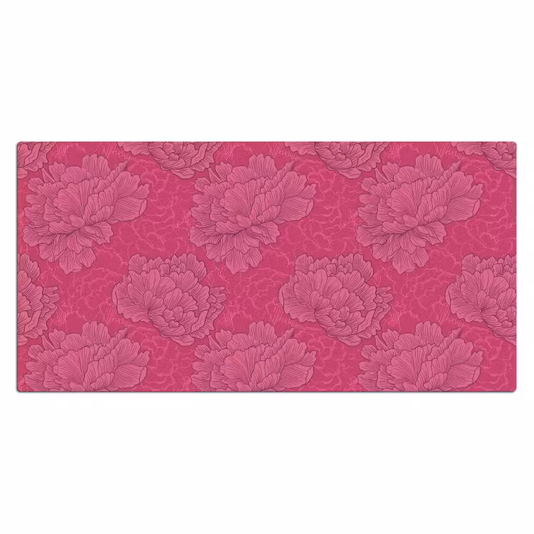 Pioenrozen - Energiek - Roze Muismat XXL klein 681 -3d_leeg