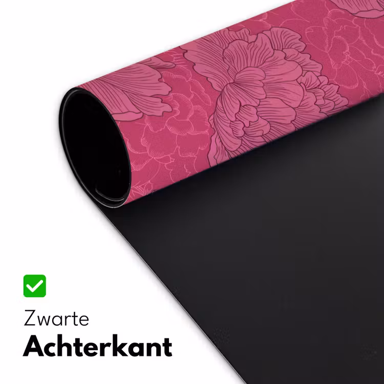 Pioenrozen - Energiek - Roze Muismat XXL klein 681 -sfeer2