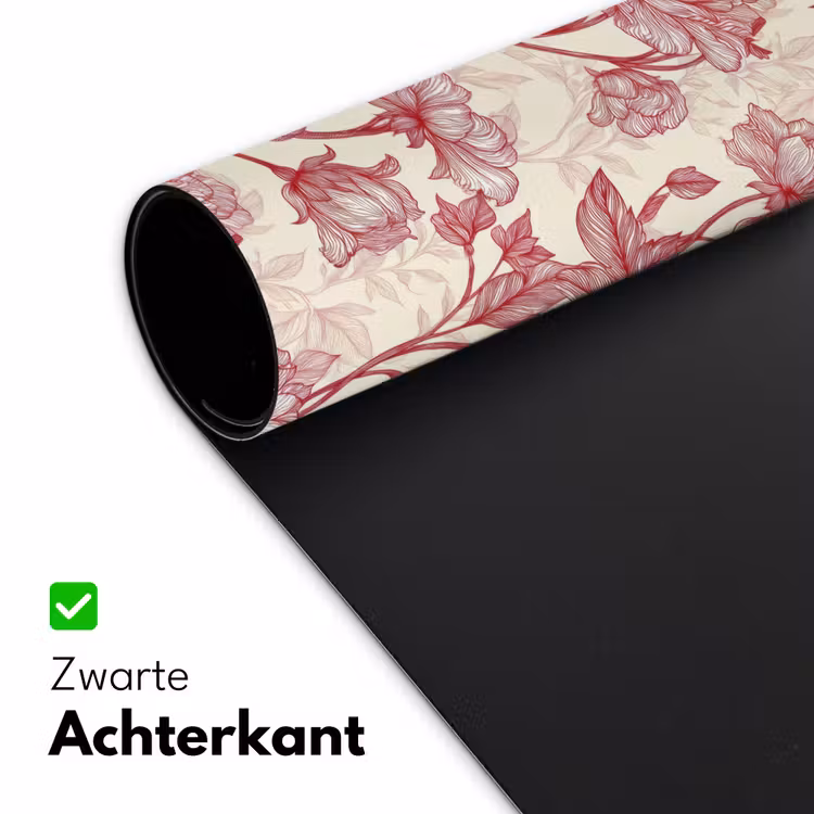 Pioenrozen - Modern - Rood Muismat XXL klein 681 -sfeer2