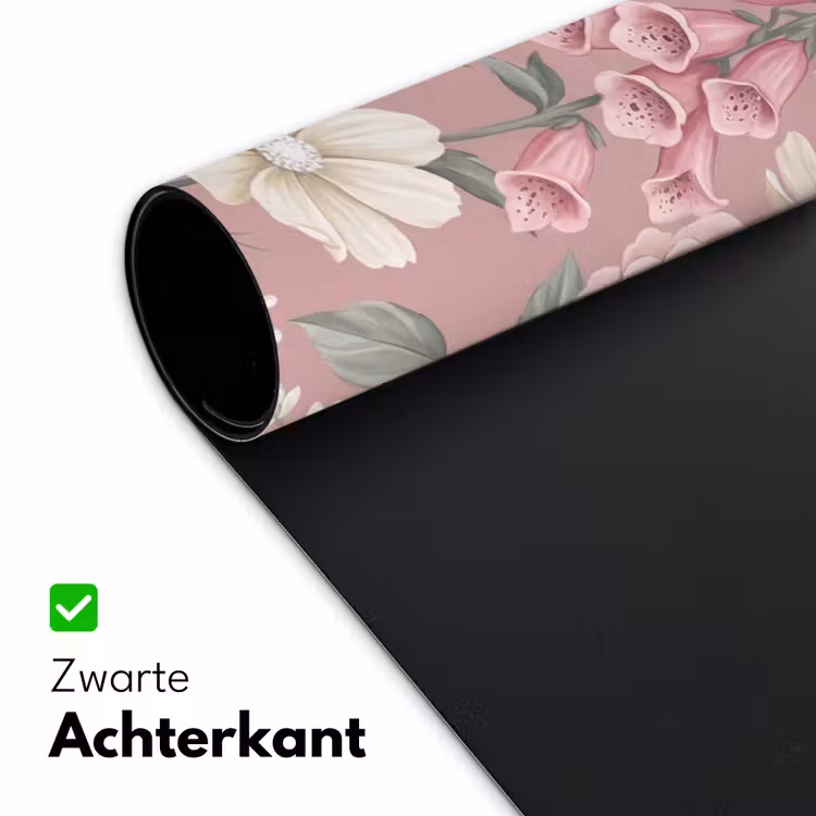 Pioenrozen - Vingerhoedskruid - Pink Muismat XXL klein -sfeer2