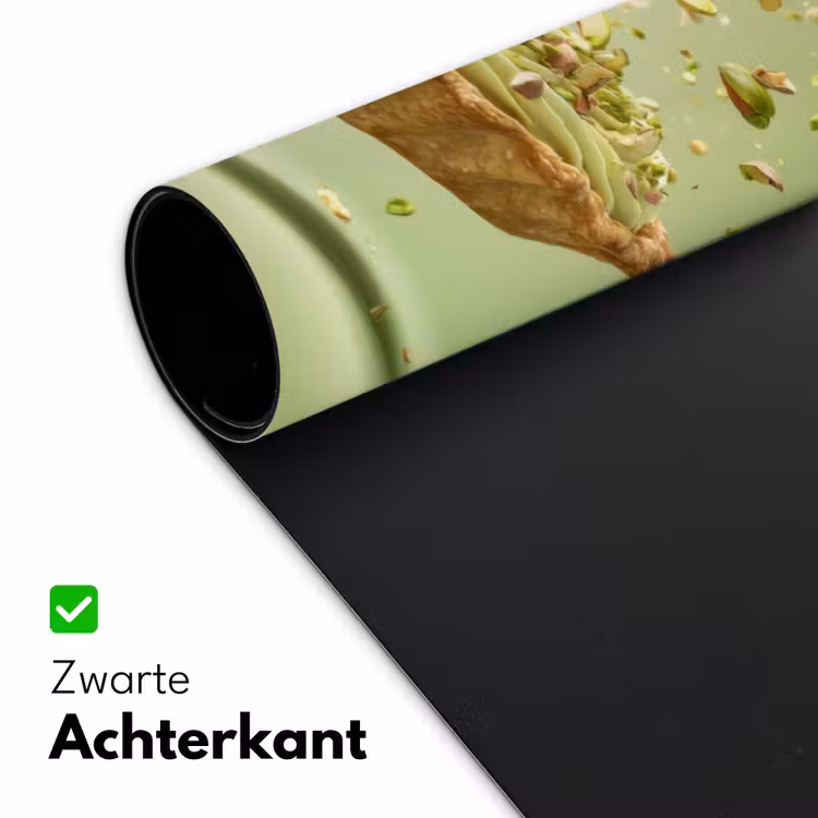 Pistache - Taart - Noten - Eten Muismat XXL klein -sfeer2
