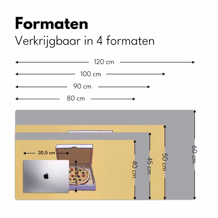 Pizza - Doos - Salami - Illustratie Muismat XXL klein -sfeer5