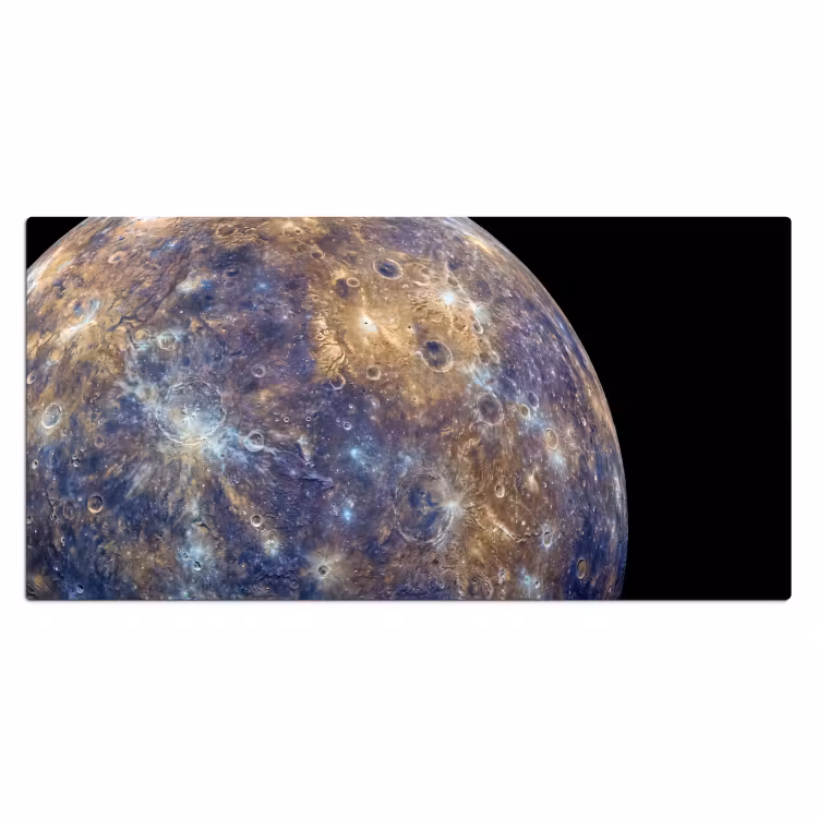 Bureau onderlegger - Planeet - Kraters - Ruimte - Planeet - Kraters - Ruimte Muismat XXL klein
