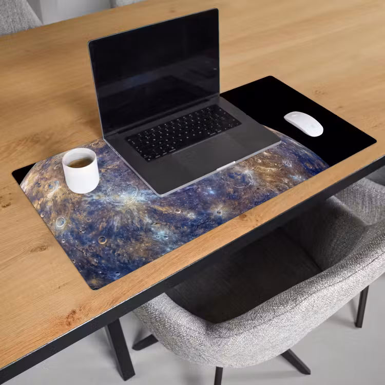 Bureau onderlegger - Planeet - Kraters - Ruimte - Planeet - Kraters - Ruimte Muismat XXL klein