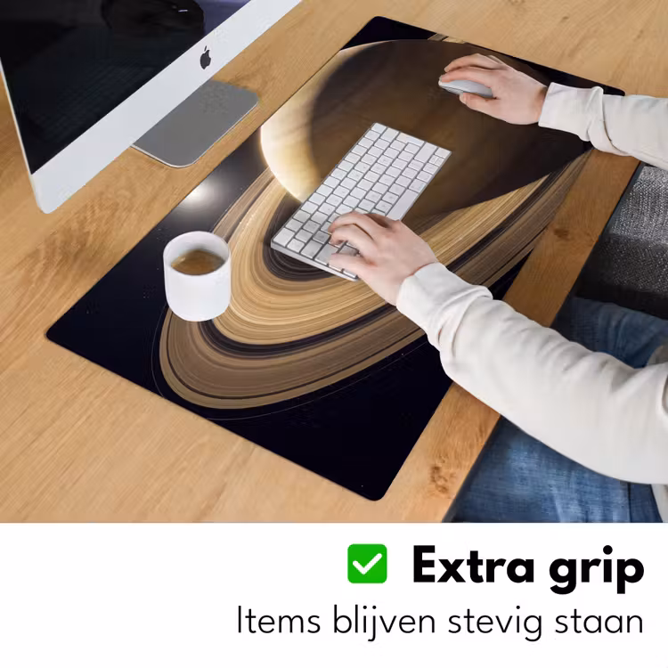 Bureau onderlegger - Planeet - Ringen - Ruimte - Planeet - Ringen - Ruimte Muismat XXL klein