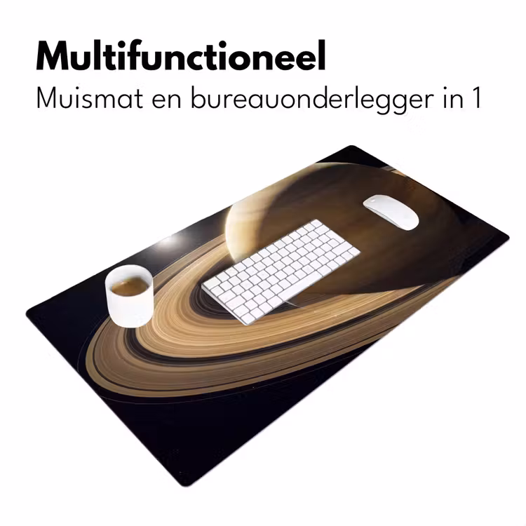 Bureau onderlegger - Planeet - Ringen - Ruimte - Planeet - Ringen - Ruimte Muismat XXL klein