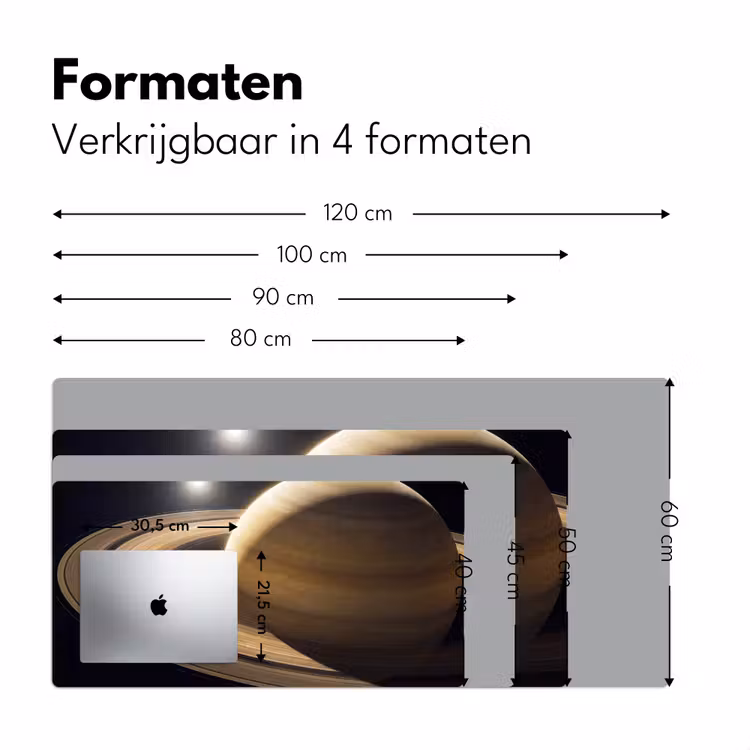 Bureau onderlegger - Planeet - Ringen - Ruimte - Planeet - Ringen - Ruimte Muismat XXL klein