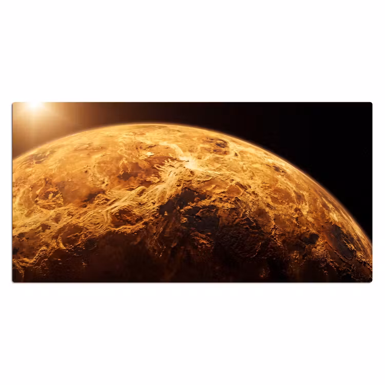 Bureau onderlegger - Planeet - Ruimte - Oranje - Planeet - Ruimte - Oranje Muismat XXL klein
