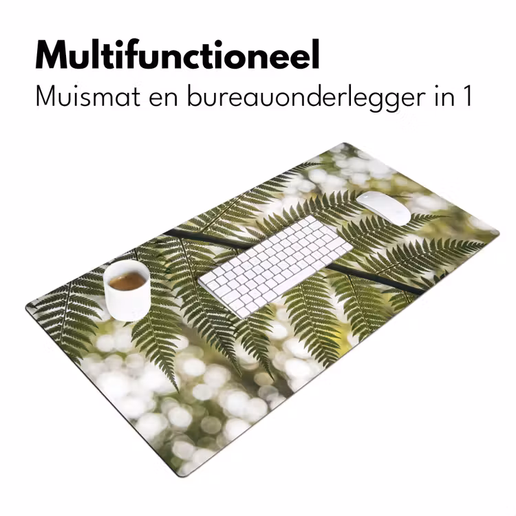 Plant - Blad - Natuur - Groen - Detail Muismat XXL klein -sfeer4