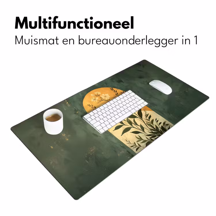 Plant - Bloemen - Wit Muismat XXL klein -sfeer4