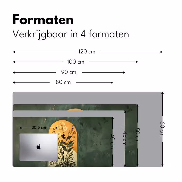 Plant - Bloemen - Wit Muismat XXL klein -sfeer5