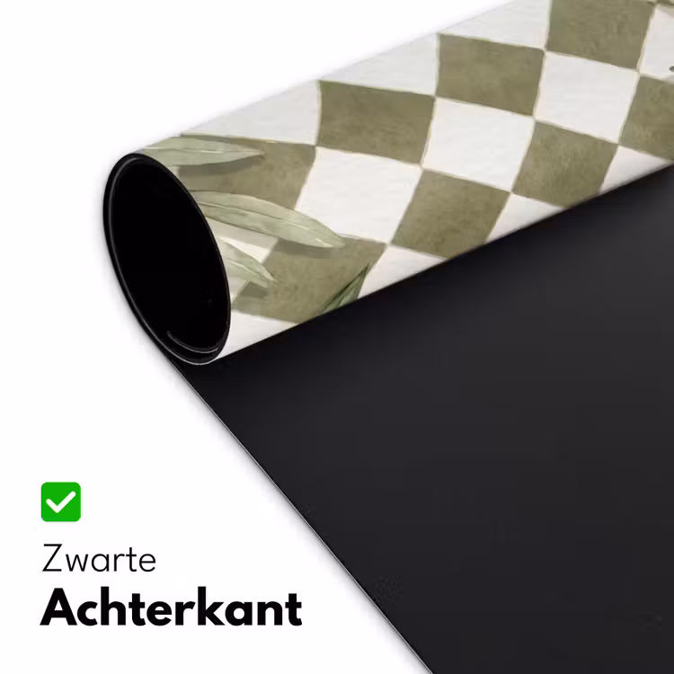 Plant - Olijftakken - Waterverf - Mediterraan - Groen Muismat XXL klein -sfeer2