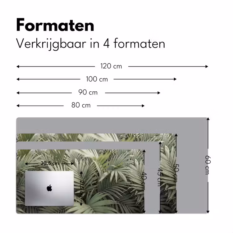 Plant - Palmbladeren - Natuur - Groen Muismat XXL klein -sfeer5