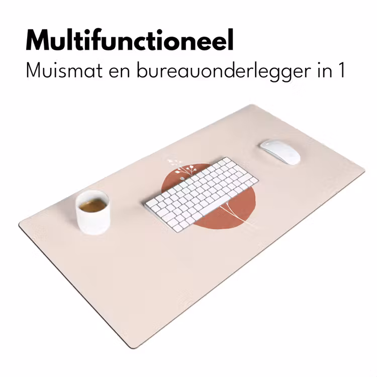 Plant - Tak - Abstract - Modern - Wit Muismat XXL klein -sfeer4