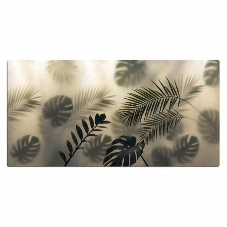 Planten - Bladeren - Schaduwen - Groen - Modern Muismat XXL klein -3d_leeg