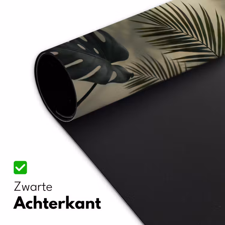 Planten - Bladeren - Schaduwen - Groen - Modern Muismat XXL klein -sfeer2