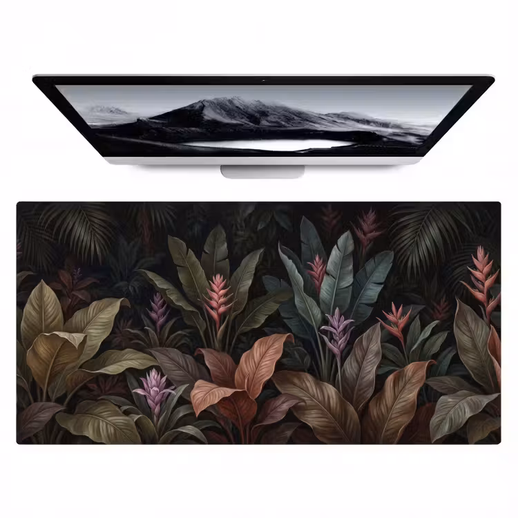 Planten - Tropisch - Jungle - Donker - Natuur Muismat XXL klein -zzz3d