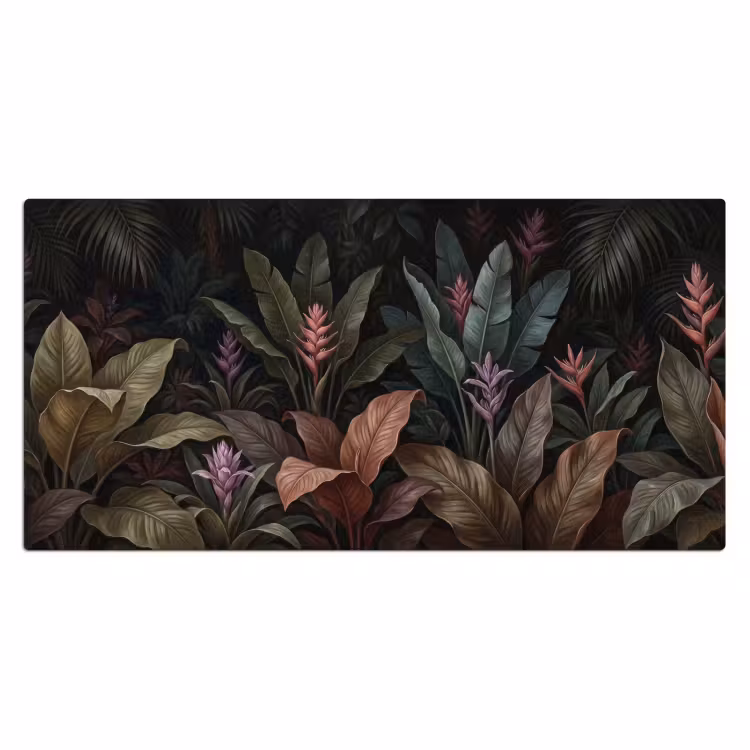 Planten - Tropisch - Jungle - Donker - Natuur Muismat XXL klein -3d_leeg