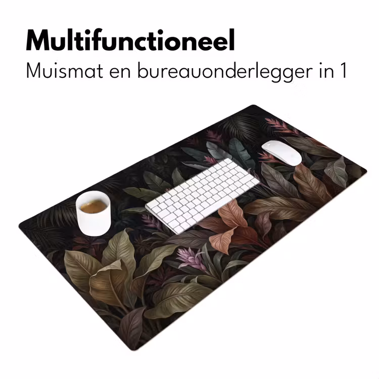 Planten - Tropisch - Jungle - Donker - Natuur Muismat XXL klein -sfeer4