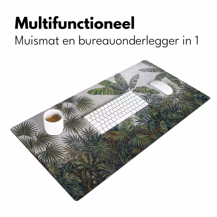 Planten - Tropisch - Mozaïek - Groen - Natuur Muismat XXL klein -sfeer4