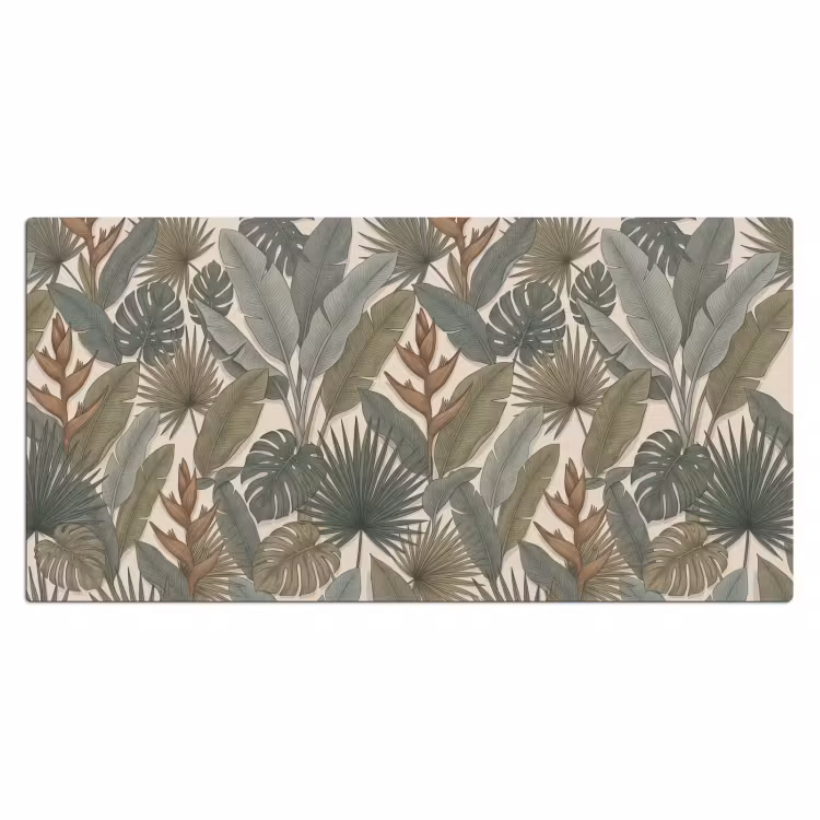 Planten - Tropisch - Natuur - Illustratie - Groen Muismat XXL klein -3d_leeg