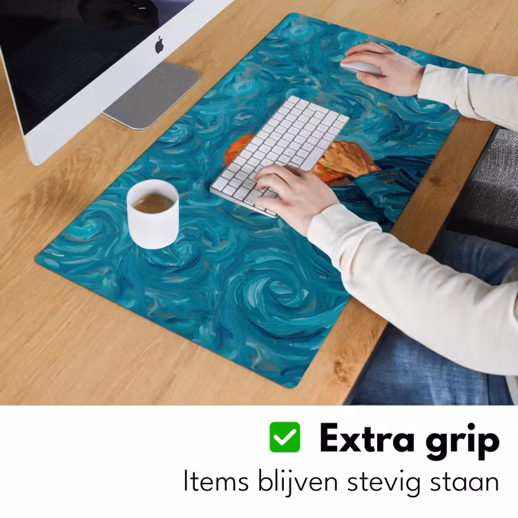Portret - Klassiek - Blauw Muismat XXL klein -sfeer3