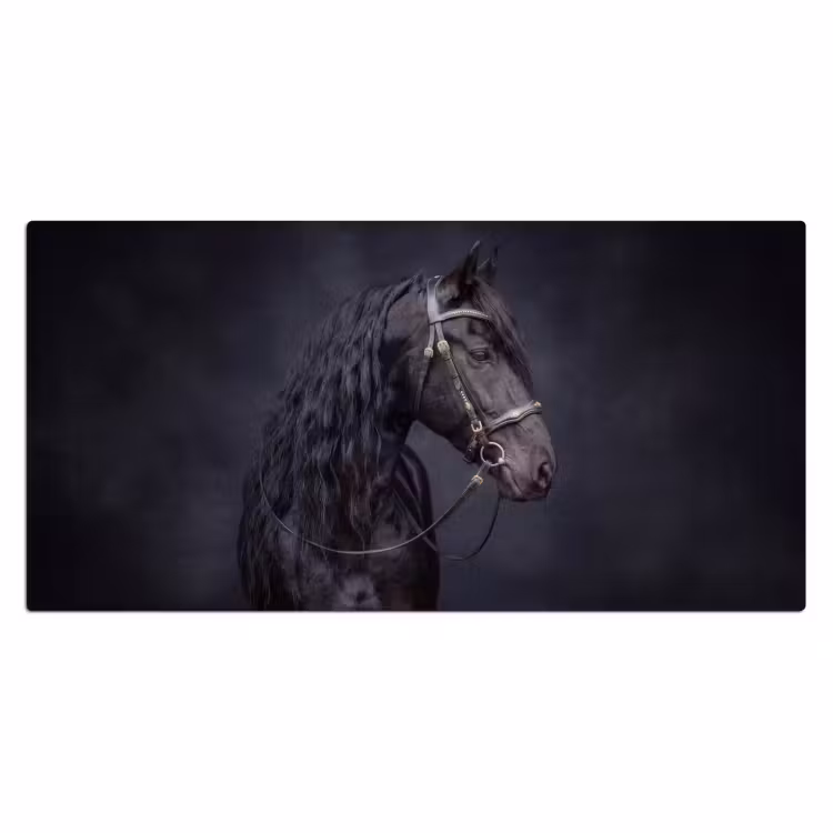 Portret - Paard - Donker Muismat XXL klein -3d_leeg