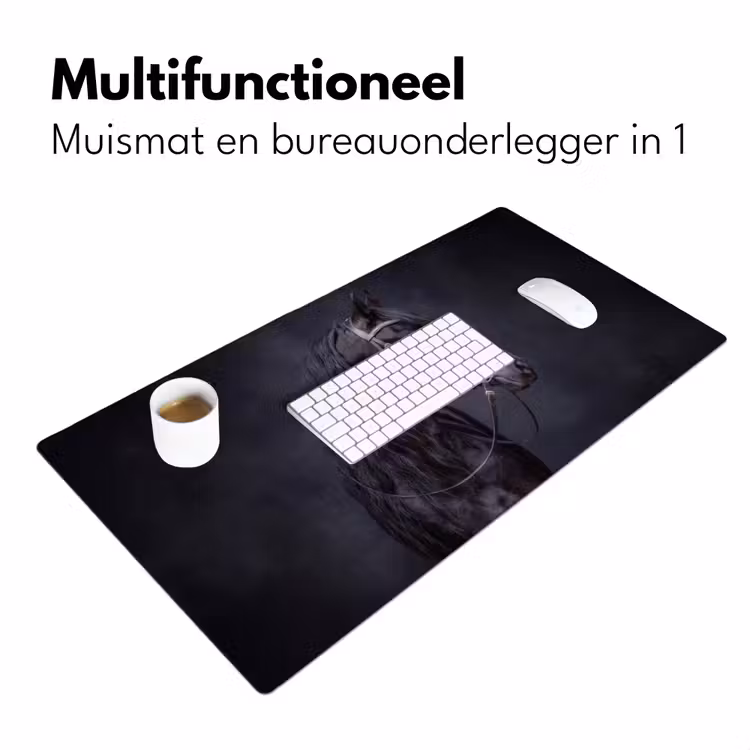 Portret - Paard - Donker Muismat XXL klein -sfeer4