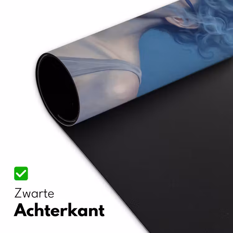Portret - Zonnebril - Rook - Abstract - Blauw Muismat XXL klein -sfeer2