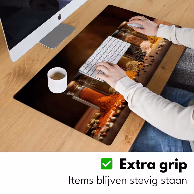 Potjes - Kruiden - Specerijen - Korrels Muismat XXL klein -sfeer3
