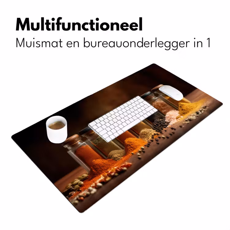 Potjes - Kruiden - Specerijen - Korrels Muismat XXL klein -sfeer4