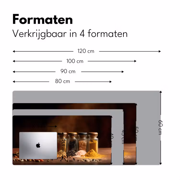 Potjes - Kruiden - Specerijen - Korrels Muismat XXL klein -sfeer5
