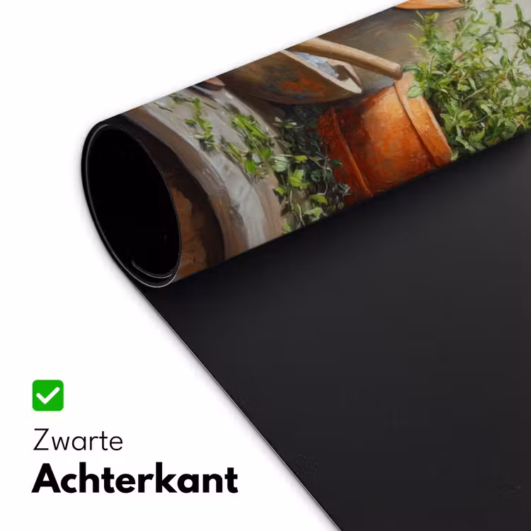 Potten - Kruiden - Hout Muismat XXL klein -sfeer2