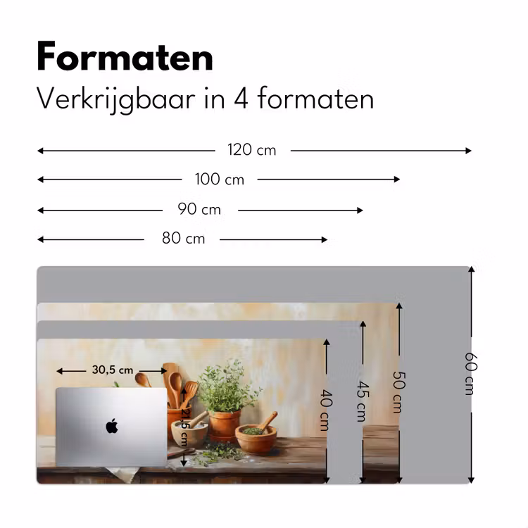 Potten - Kruiden - Hout Muismat XXL klein -sfeer5