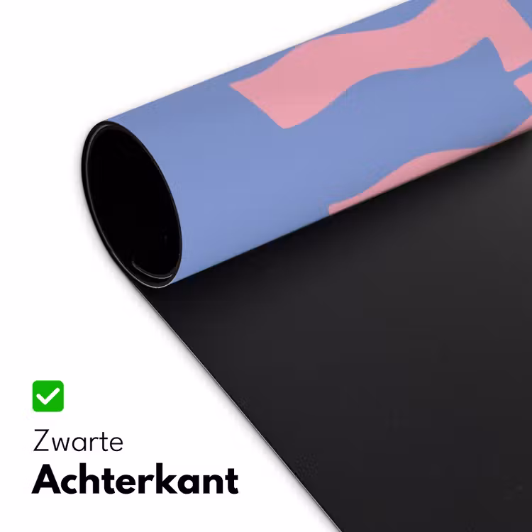 Pretty - Roze - Blauw - Golvend Muismat XXL klein -sfeer2