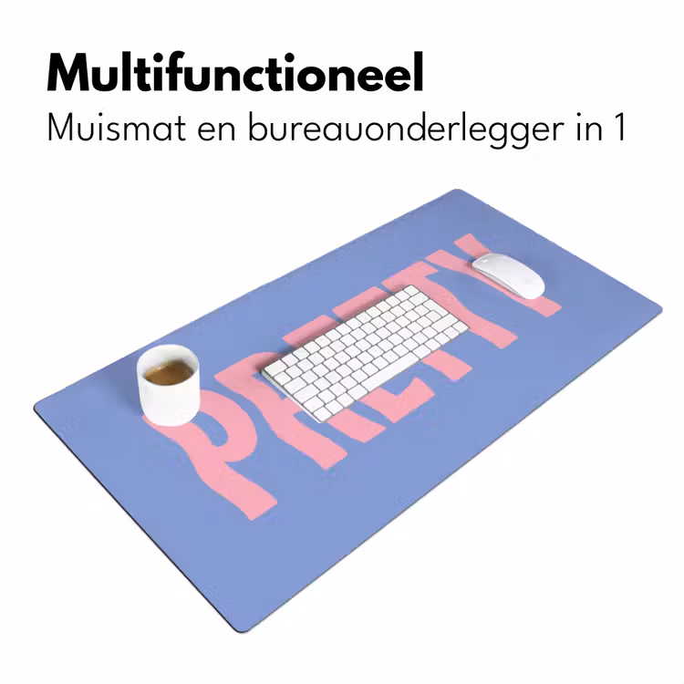 Pretty - Roze - Blauw - Golvend Muismat XXL klein -sfeer4