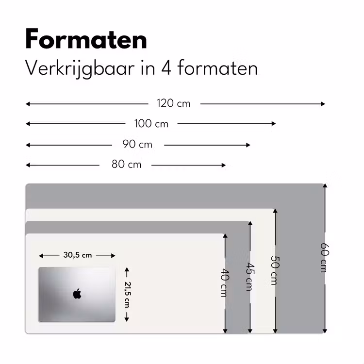 Pure - Alabaster - Wit Muismat XXL klein 681 -sfeer5