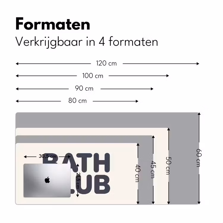 Quote - Grijs - Wit Muismat XXL klein -sfeer5