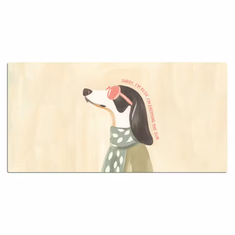 Quote - Hond - Zonnebril Muismat XXL klein -3d_leeg