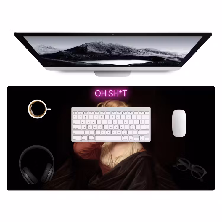 Quote - Neon - vrouw Muismat XXL klein -3d